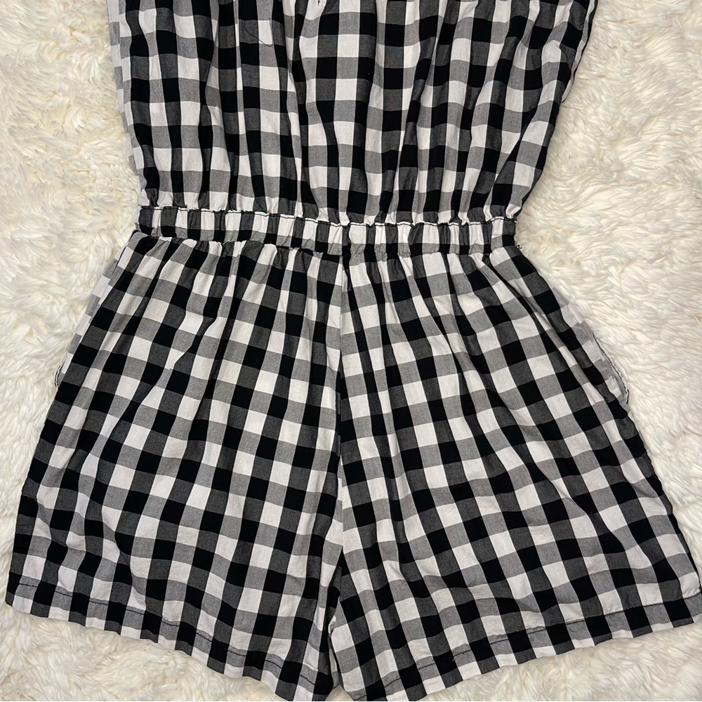 Cisono Black & White Gingham Romper - Picture 8 of 13